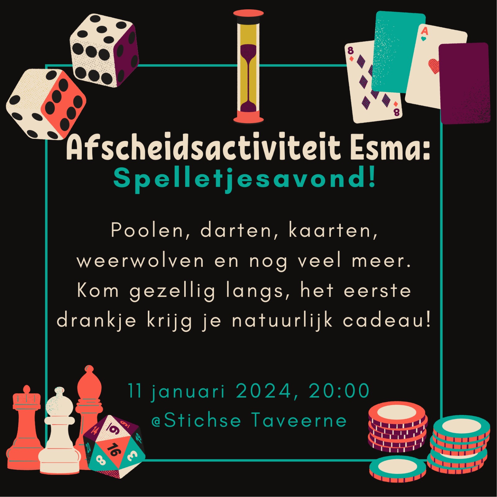 Afscheidsactiviteit Esma: Spelletjesavond